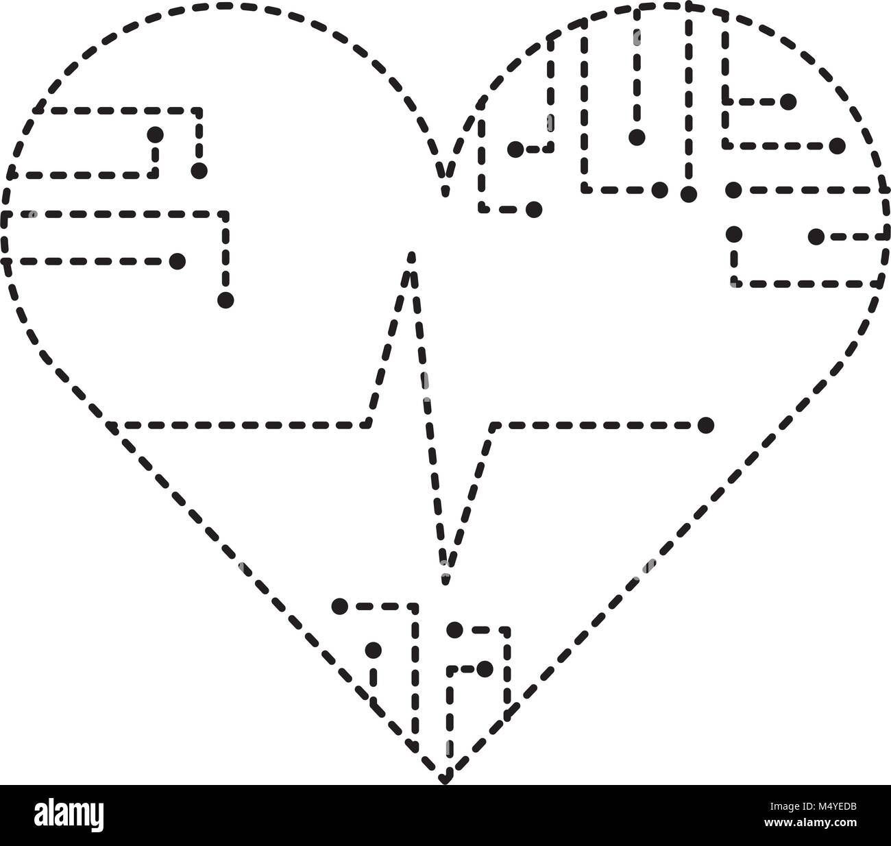 Heart Rate Circuit Technology Medical Image Stock Vector Image Art