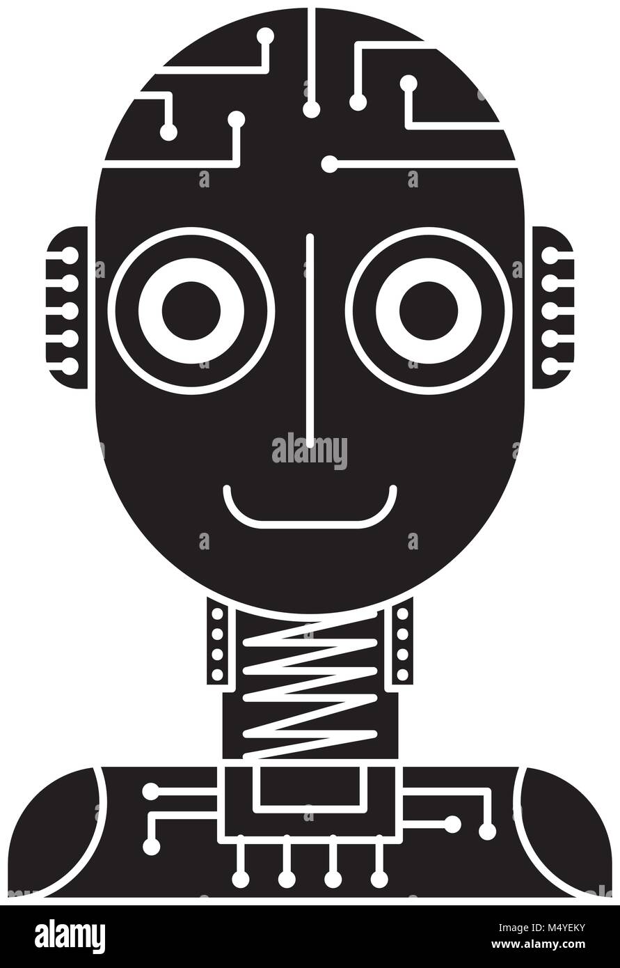 artificial intelligence robot machine technology futurist Stock Vector ...