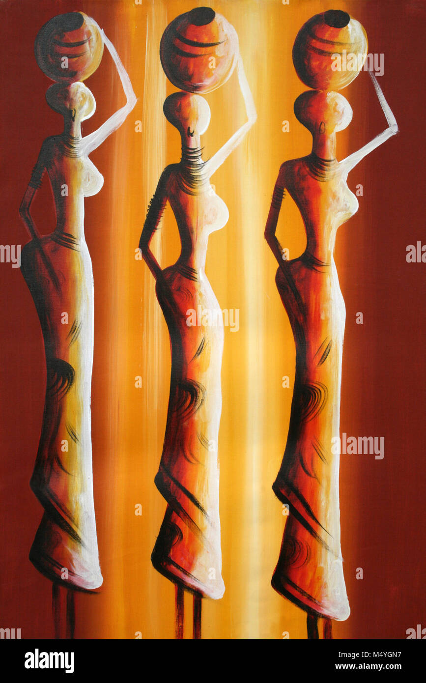 Contemporary African Artwork Stock Photo