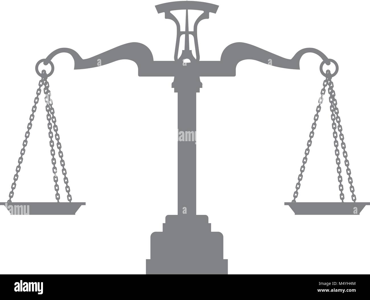 Silhouette of Scales of Justice, balance symbol of legal system and