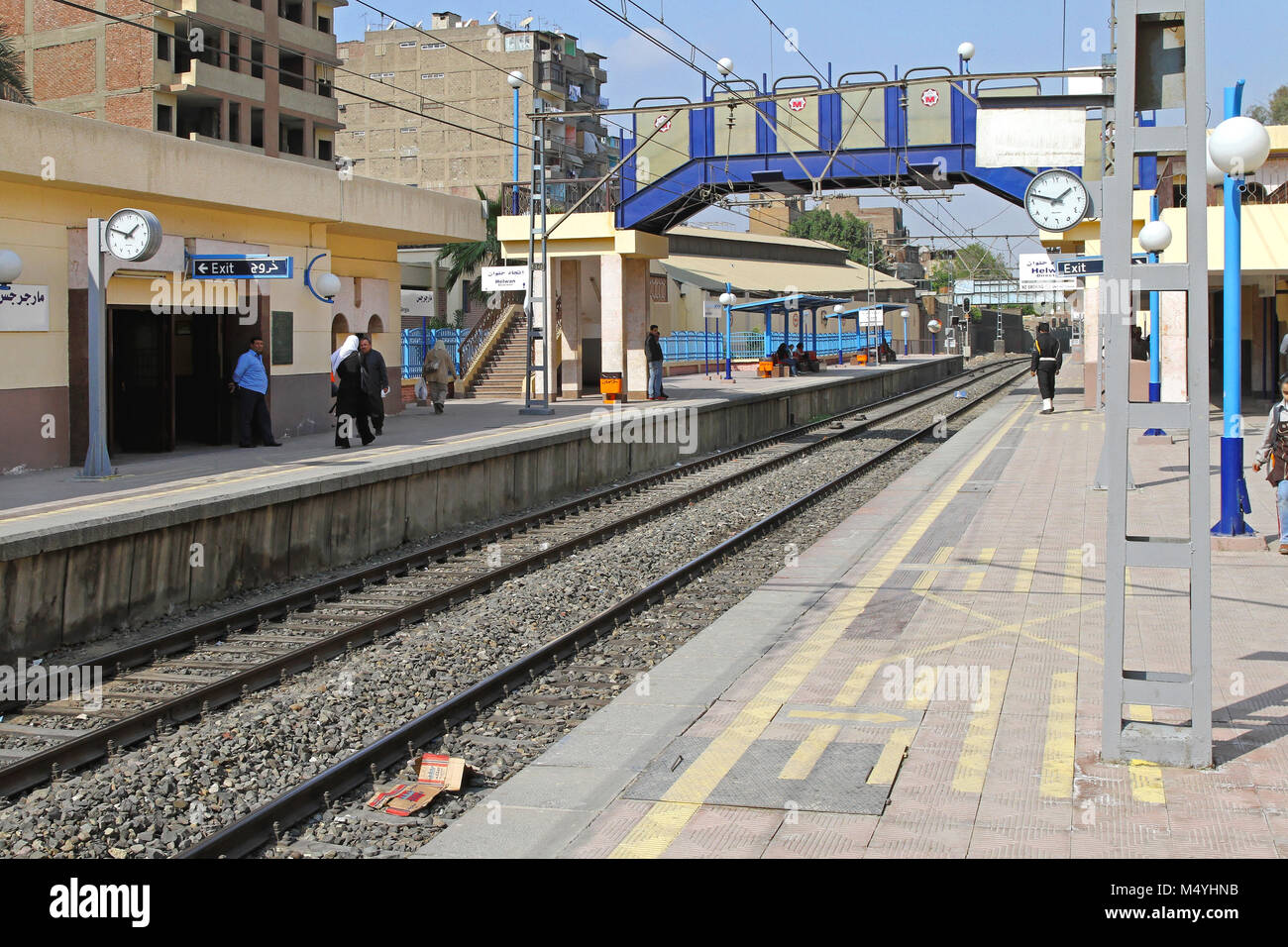 Metro platform Cairo Stock Photo