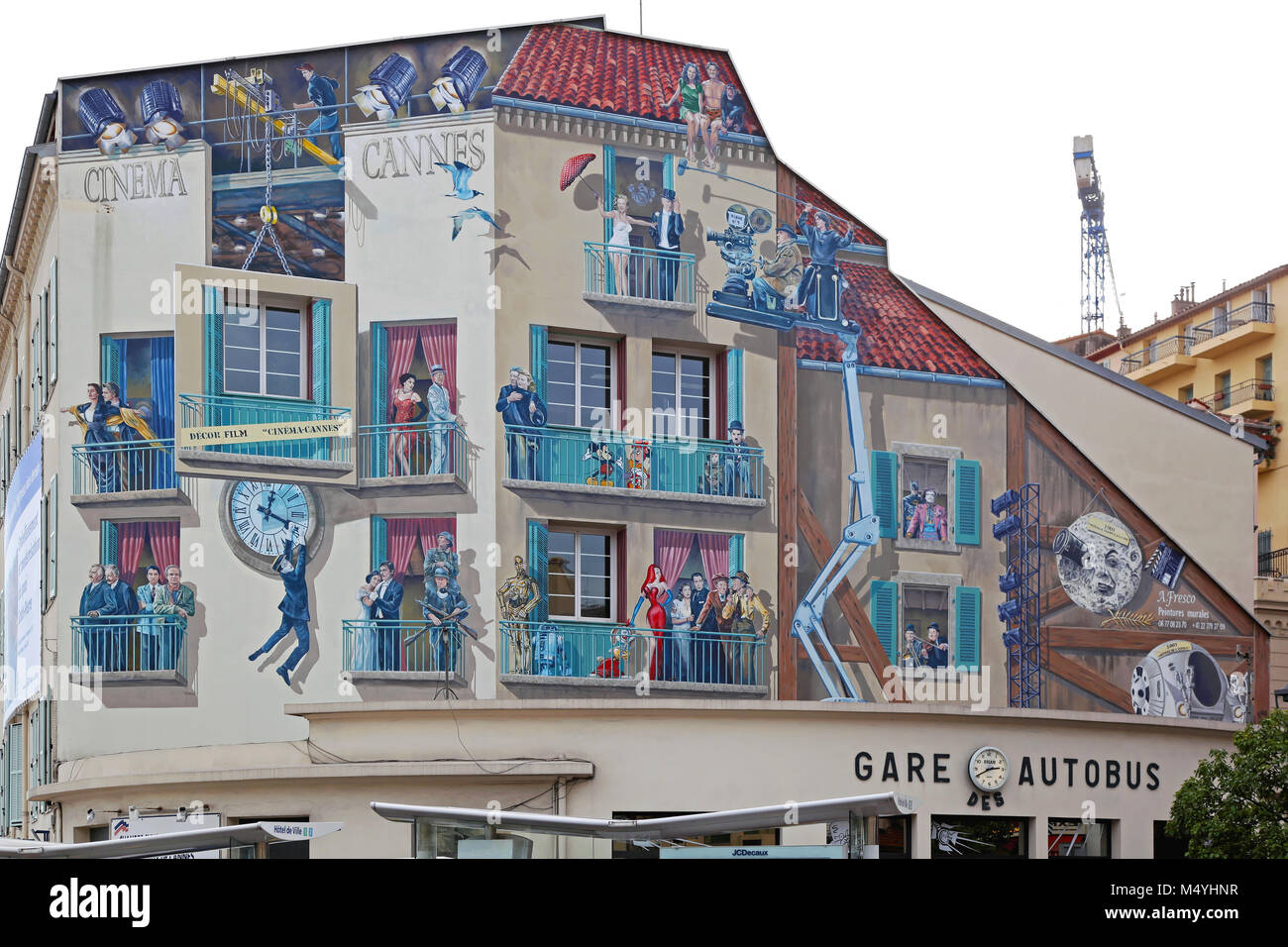 Cinema Cannes Film Mural Stock Photo