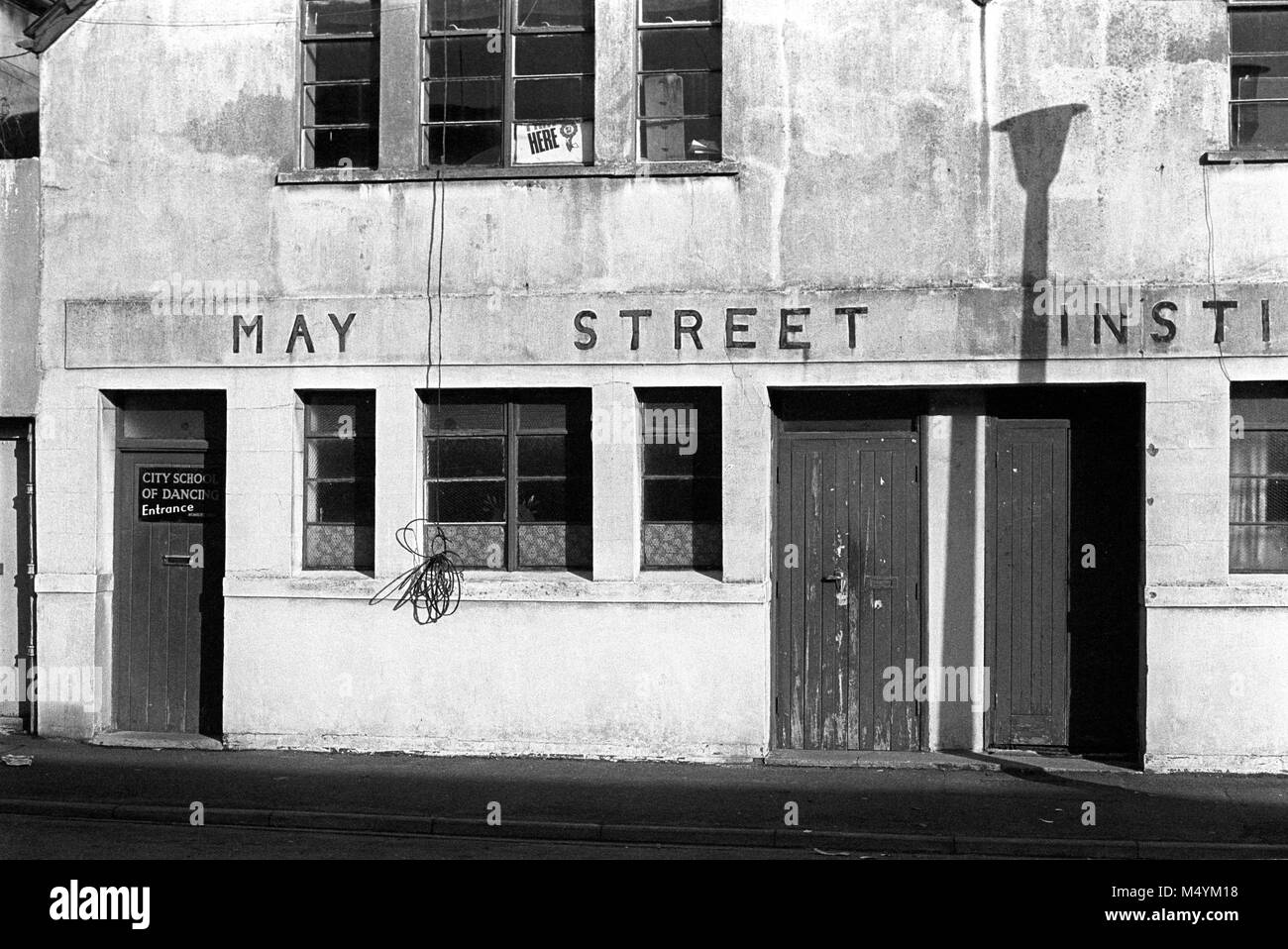 UK, Wales, Cardiff, May Street, Former May Street Institute and City School of Dancing in 1970s Stock Photo