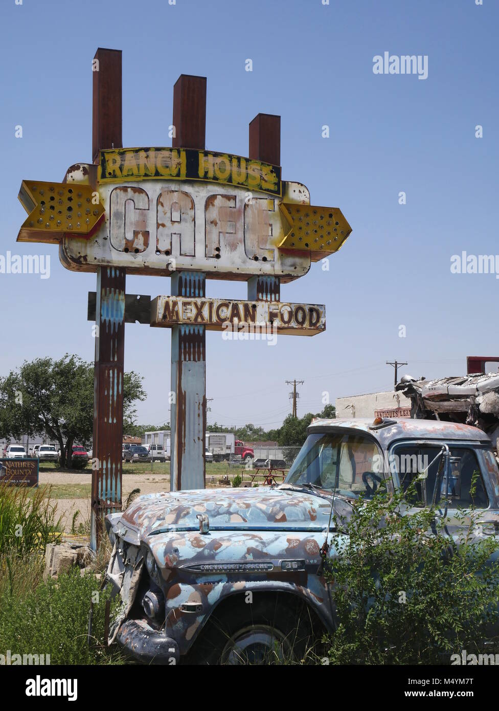 Ranch House Cafe Sign,Tucumcari,Route 66 Stock Photo Alamy