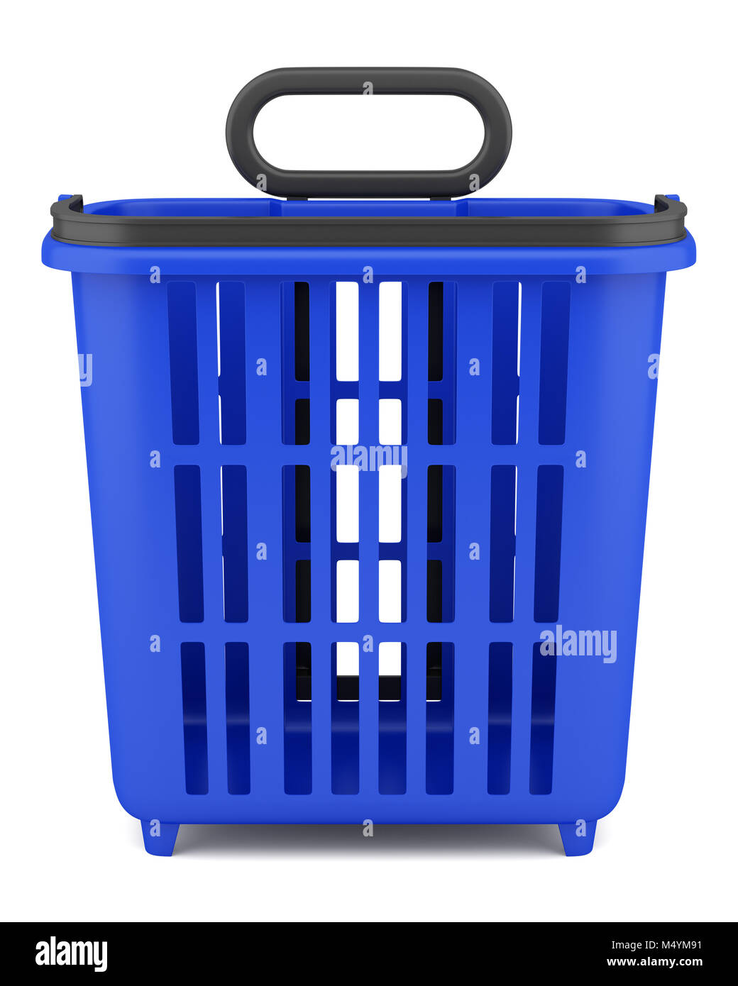 empty blue shopping basket isolated on white background Stock Photo
