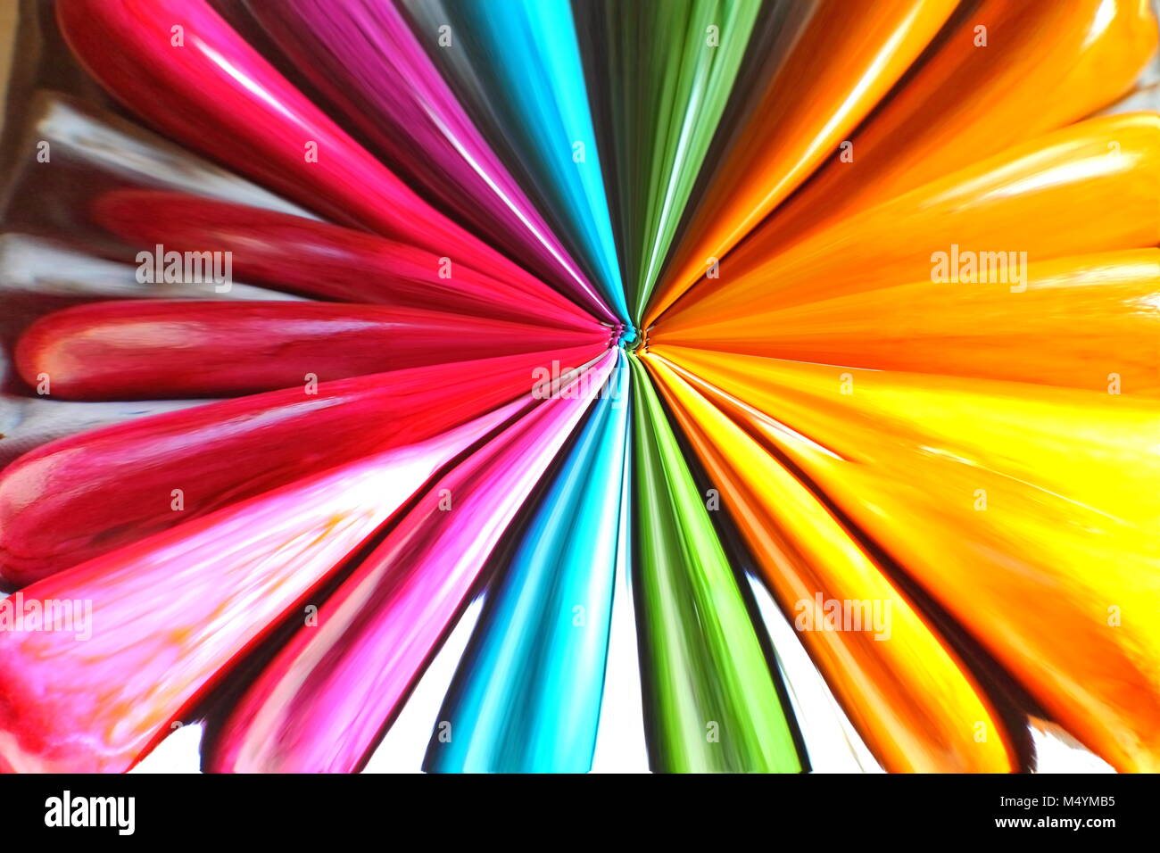 Distorted picture of rainbow colors. Abstract  rippled  background. Colorful fusion spectrum. Stock Photo