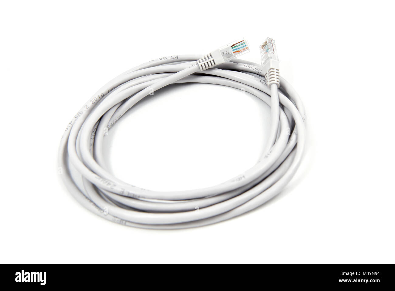 lan cable on white background Stock Photo