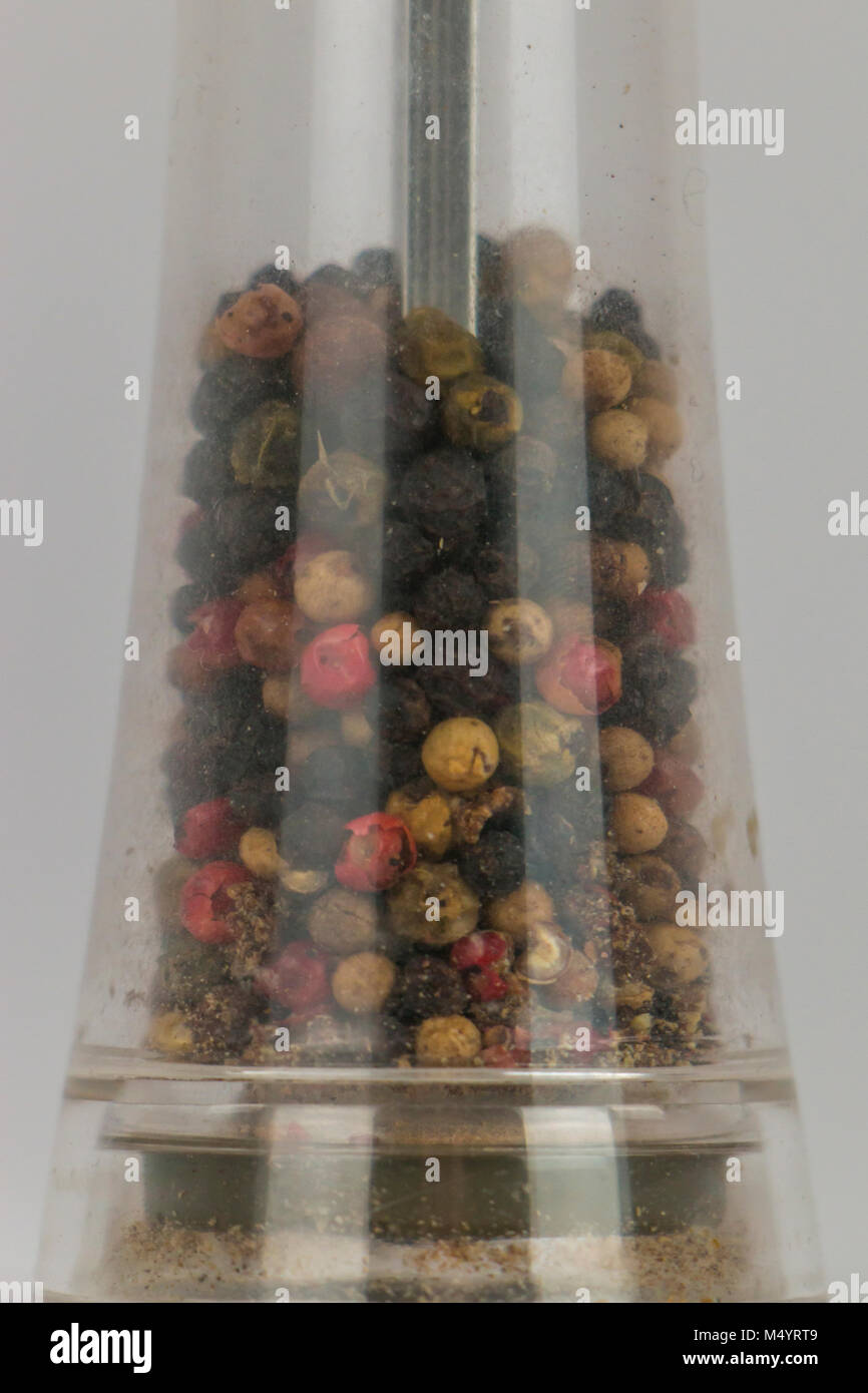 Glass Pepper grinder Stock Photo Alamy