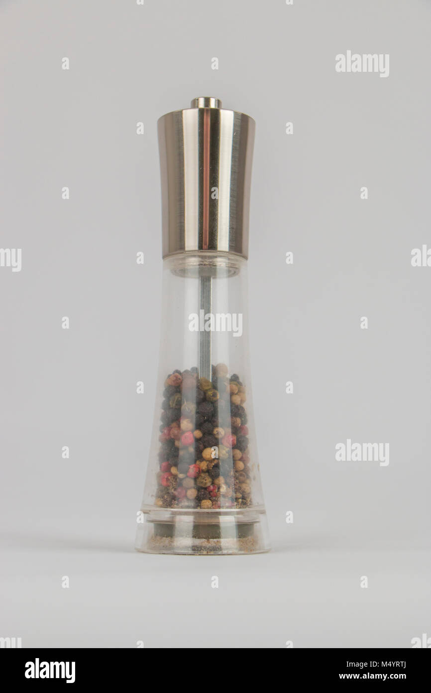 Glass Pepper grinder Stock Photo Alamy