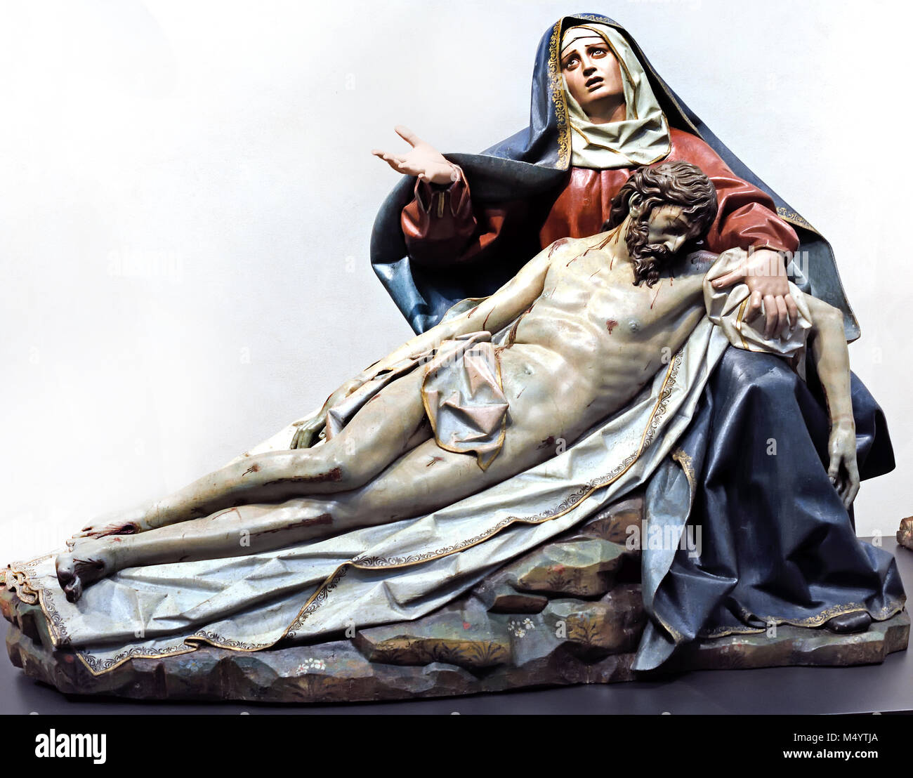 Pieta 1616 Gregorio Fernandez 1576-1636 master 16th, century,  Spain, Spanish, Stock Photo