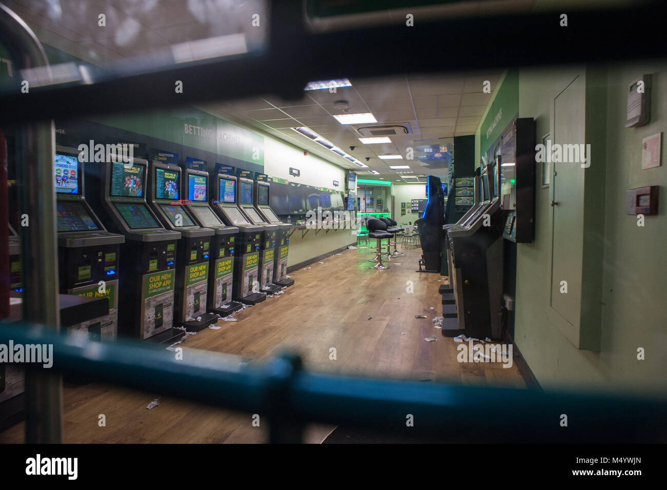 London, United Kingdom. Bet shop in West Green road, South Tottenham