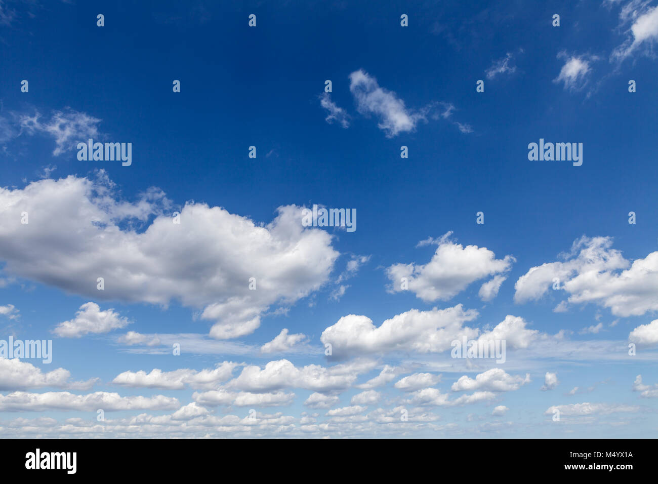 Blue sky with white clouds natural background Stock Photo - Alamy