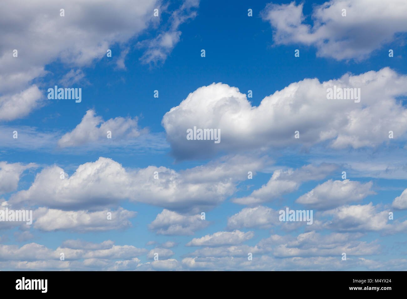 Blue sky with white clouds natural background Stock Photo - Alamy