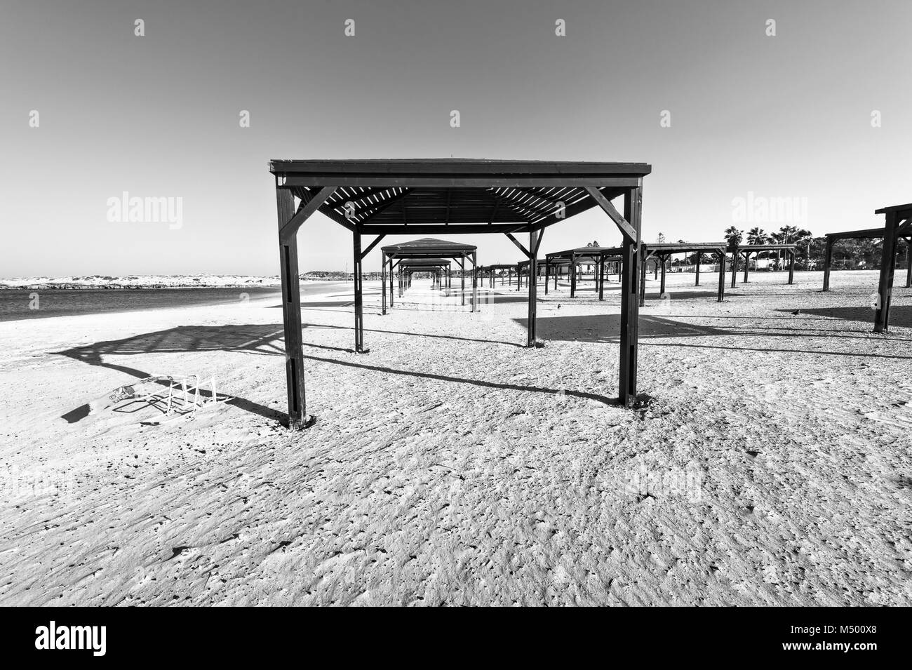 Sunshade on the Beach in Israel Stock Photo Alamy