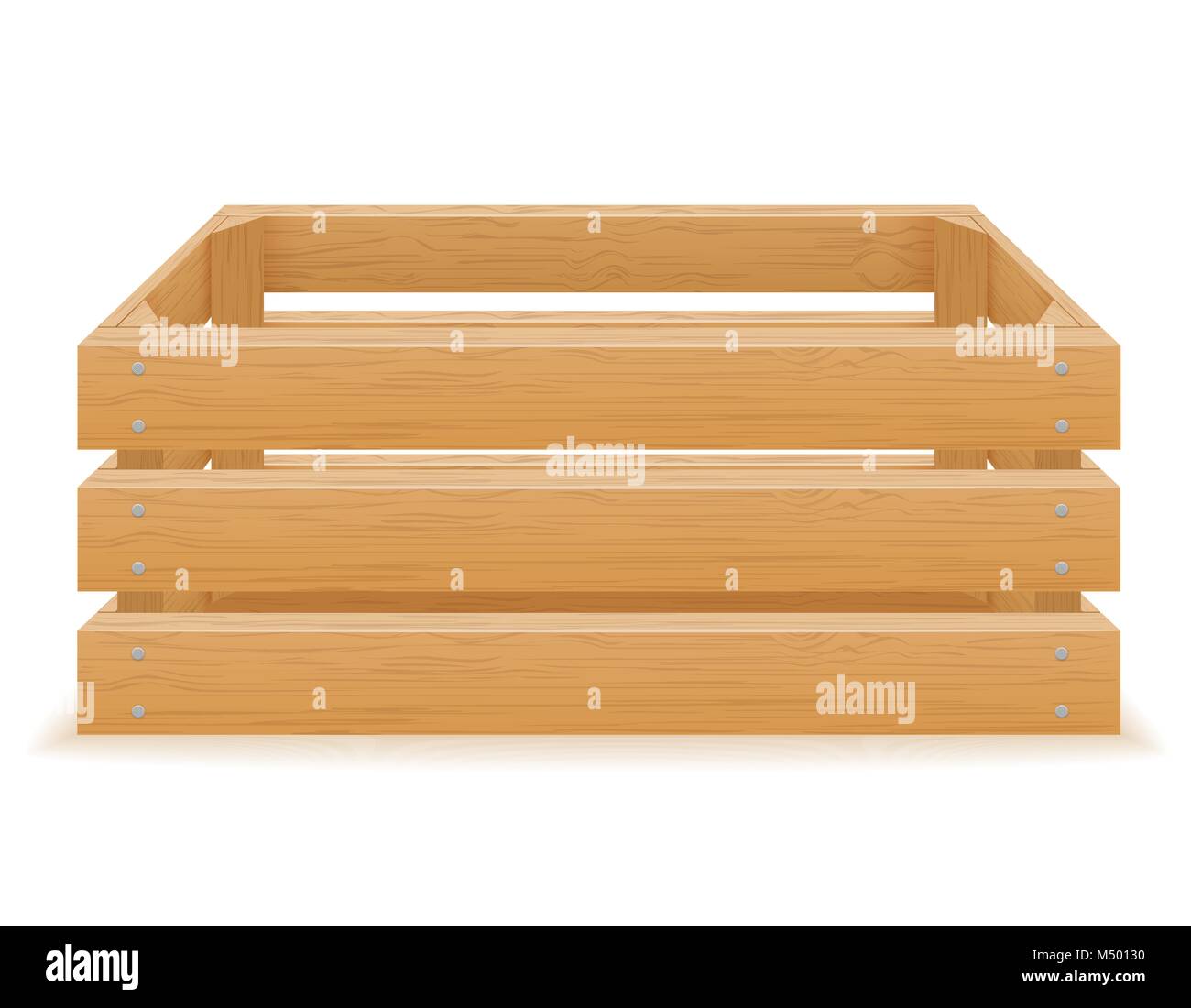 empty wooden box vector illustration illustration isolated on white ...