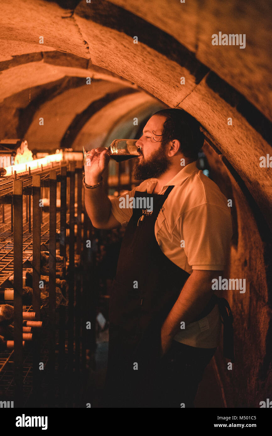 Man tasting wine cellar hires stock photography and images Alamy