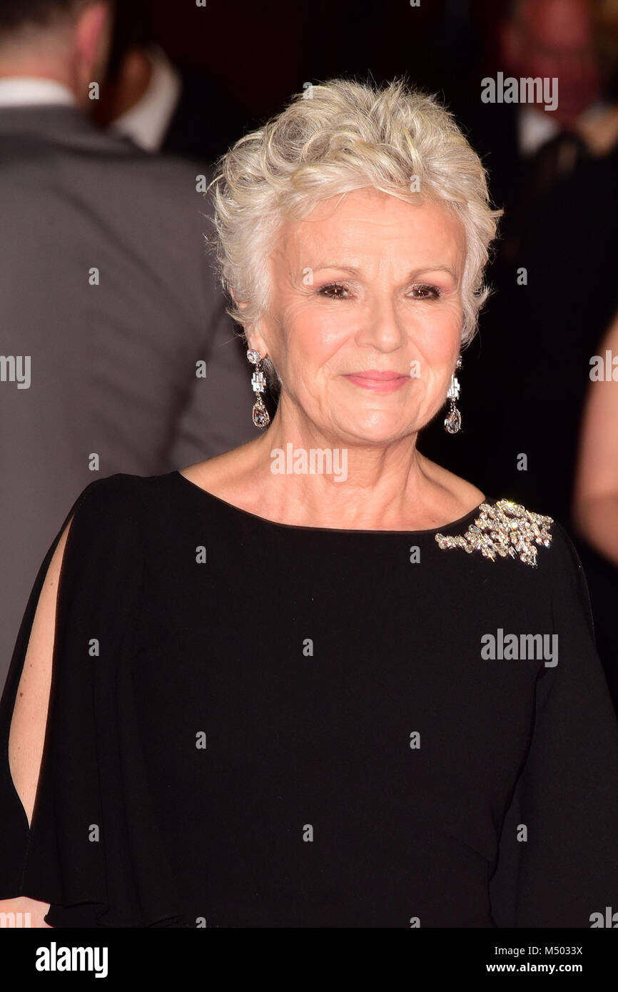 Julie Walters  attending The EE British Academy Film Awards, at The Royal Albert Hall London Sunday 18th February. Stock Photo