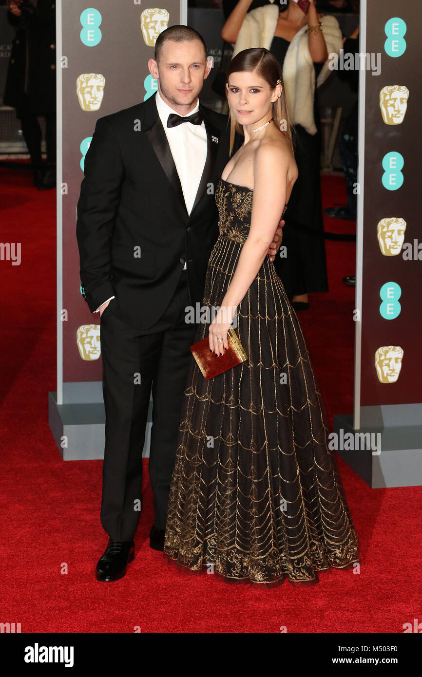 London, UK. 18th Feb, 2018. Jamie Bell, Kate Mara, EE British Academy