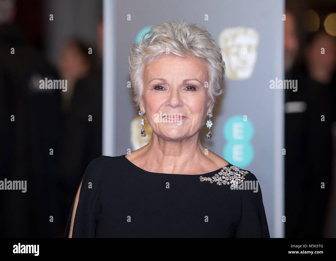 Julie Walters attends the EE British Academy Film Awards, Bafta Awards, at the Royal Albert Hall in London, England, Great Britain, on 18 February 2018. - NO WIRE SERVICE - Photo: Hubert Boesl/Hubert Boesl/dpa Stock Photo