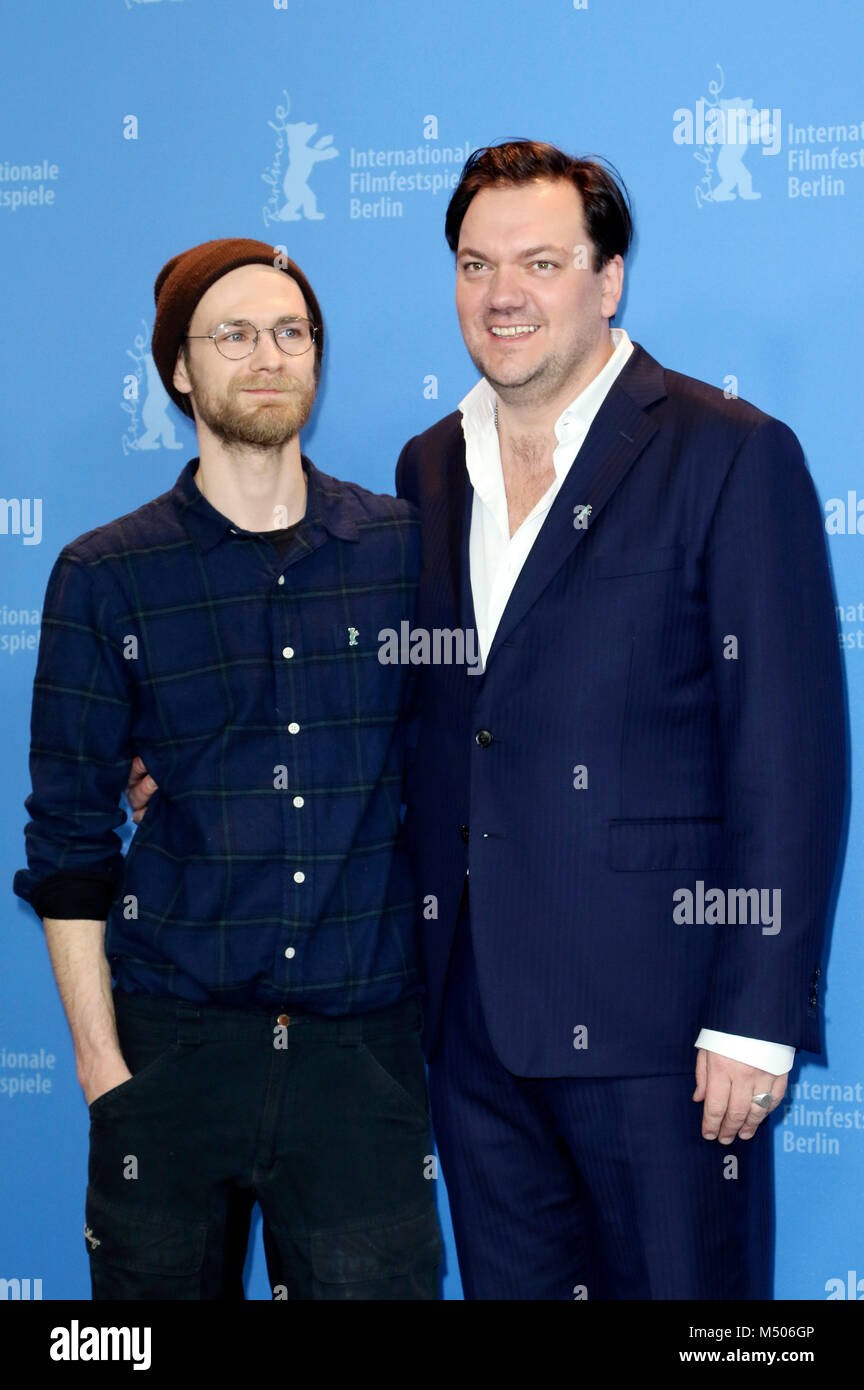 Berlin, Germany. 19th Feb, 2018. Robert Gwisdek and Charly Hübner