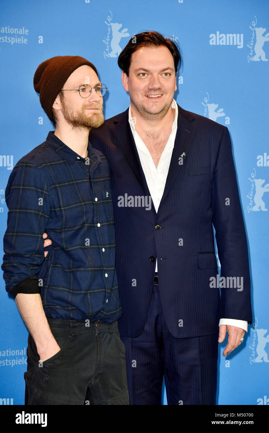 Berlin, Germany. 19th Feb, 2018. Robert Gwisdek and Charly Hübner