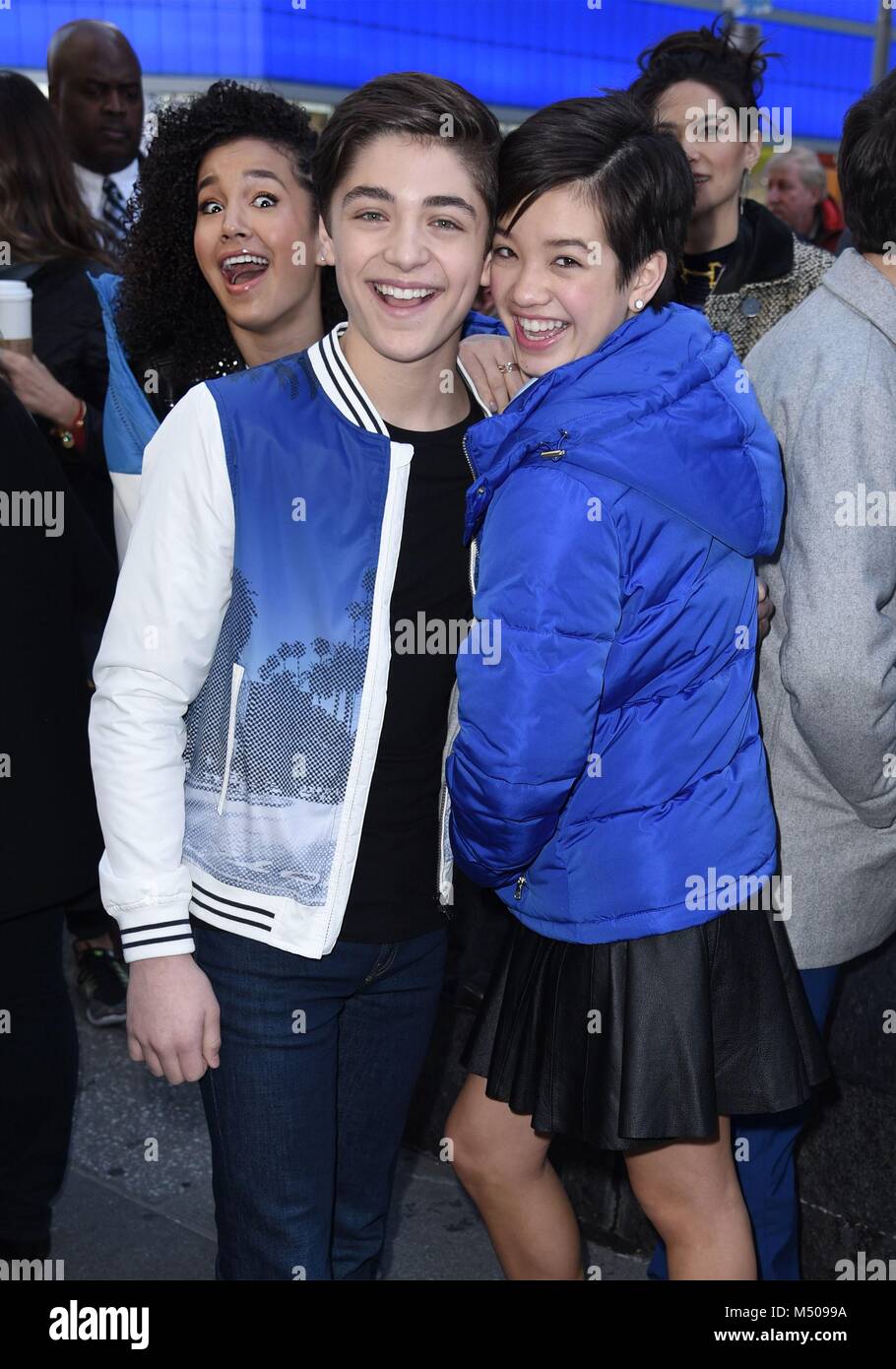 New York, NY, USA. 19th Feb, 2018. Asher Angel, Peyton Elizabeth Lee, seen at Good Morning America to promote ANDI MACK out and about for ANDI MACK Cast on Good Morning America (GMA), GMA Studios, New York, NY February 19, 2018. Credit: Derek Storm/Everett Collection/Alamy Live News Stock Photo