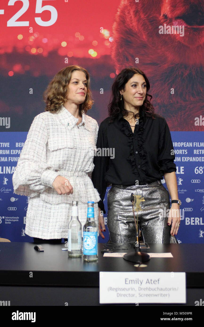 Berlin, Germany. 19th February, 2018. Press conference at the Grand Hyatt Hotel in Berlin/Germany for “3 Tage in Quiberon“ by 68th BERLINALE (International Film Festival.) Featuring: Emily Atef , Marie Bäumer , Birgit Minichmayr , Charly Hübner , Robert Gwisdek , Karsten Stöter , Where: Berlin/Germany, When: 19th February 2018, “Credits: T.O.Pictures / Alamy Live News“ Stock Photo