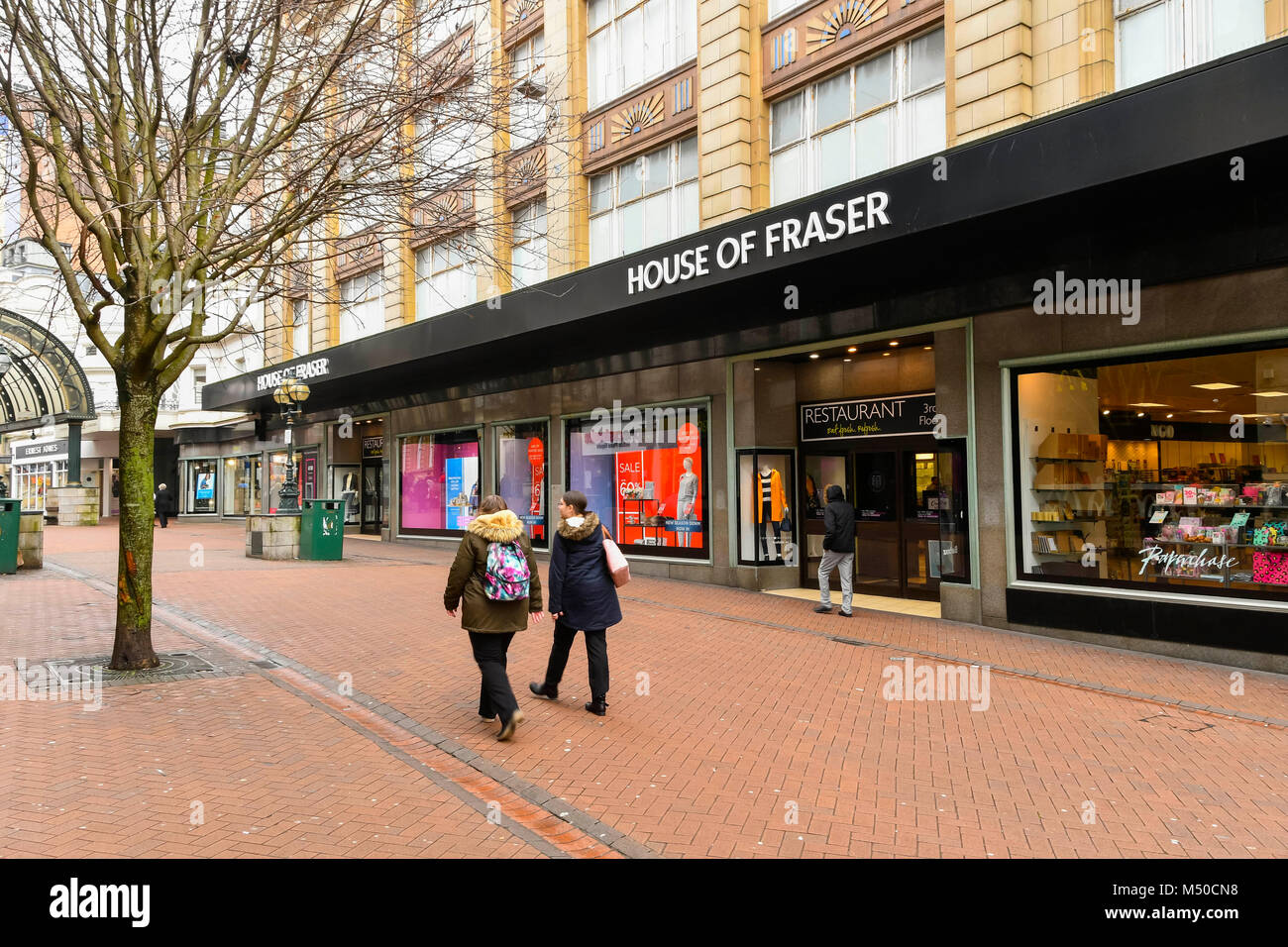 Bournemouth, Dorset, UK.  19th February 2018.  House of Fraser on Old Christchurch Road, Bournemouth.  Picture Credit: Graham Hunt/Alamy Live News. Stock Photo