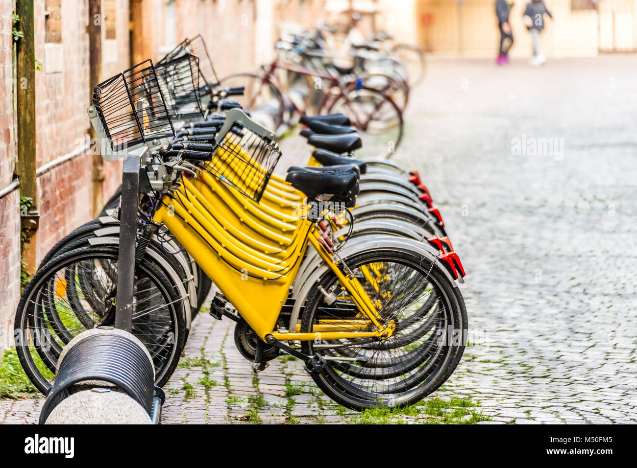Bicycles on bike rack hi-res stock photography and images - Alamy
