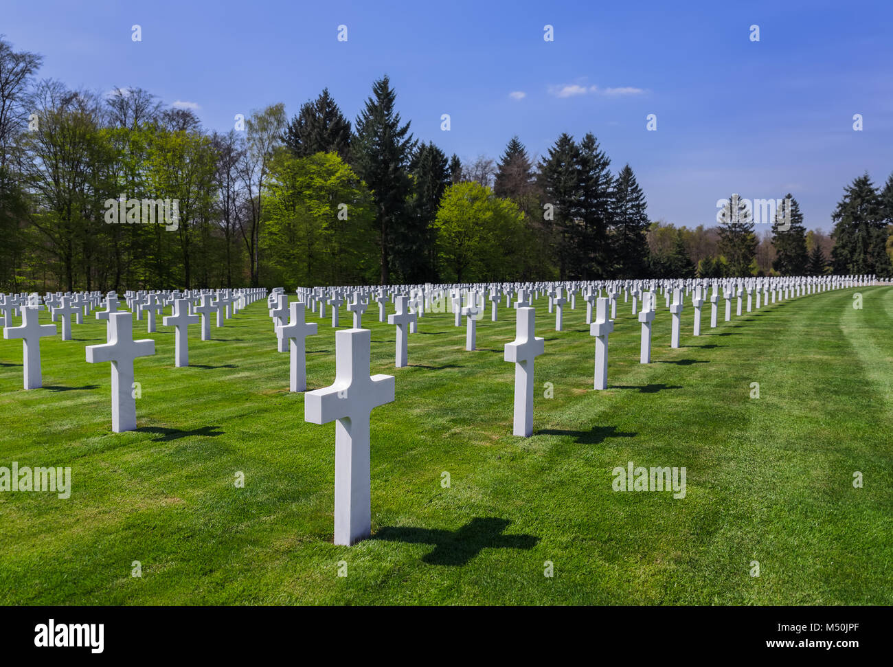 American memorial cemetery of World War II in Luxembourg Stock Photo