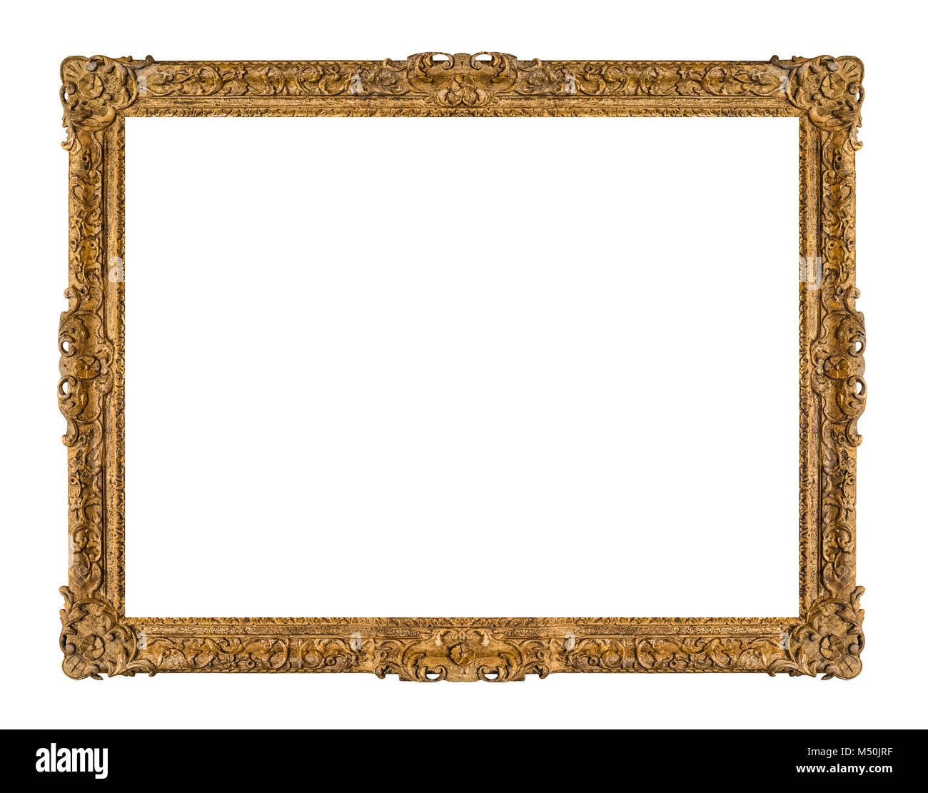 Old wooden picture frame Stock Photo