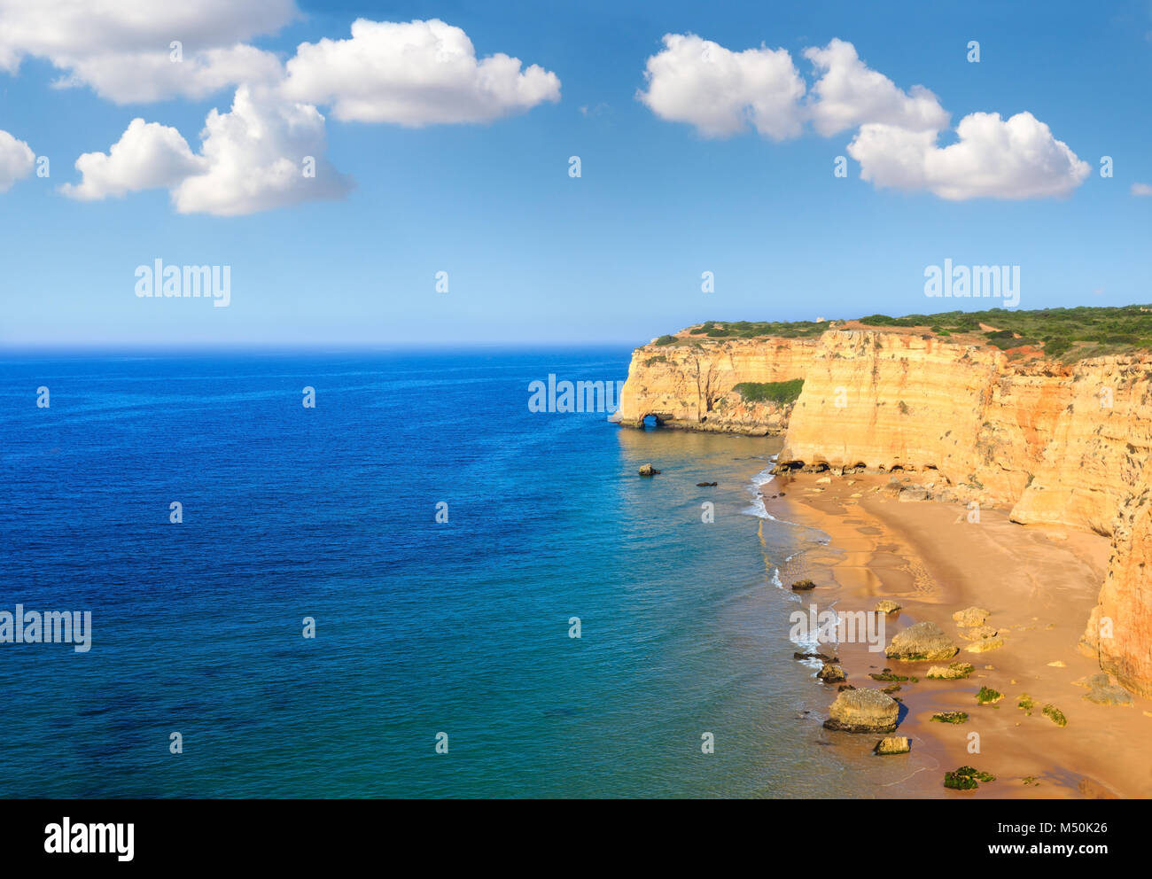 Praia da Afurada (Algarve, Portugal). Stock Photo