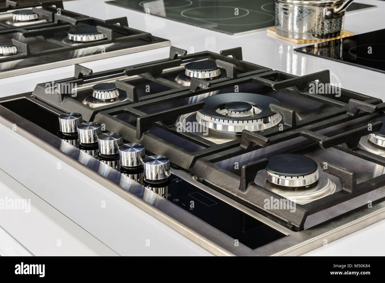 Brand new gas stove Stock Photo Alamy