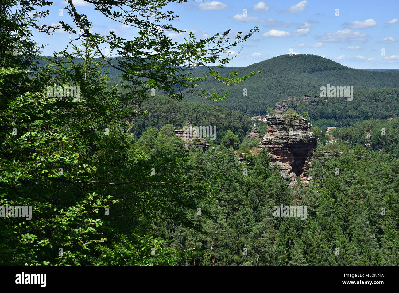 Palatine Forest in Rhineland-Palatinate/Germany; Red Sandstone Stock ...