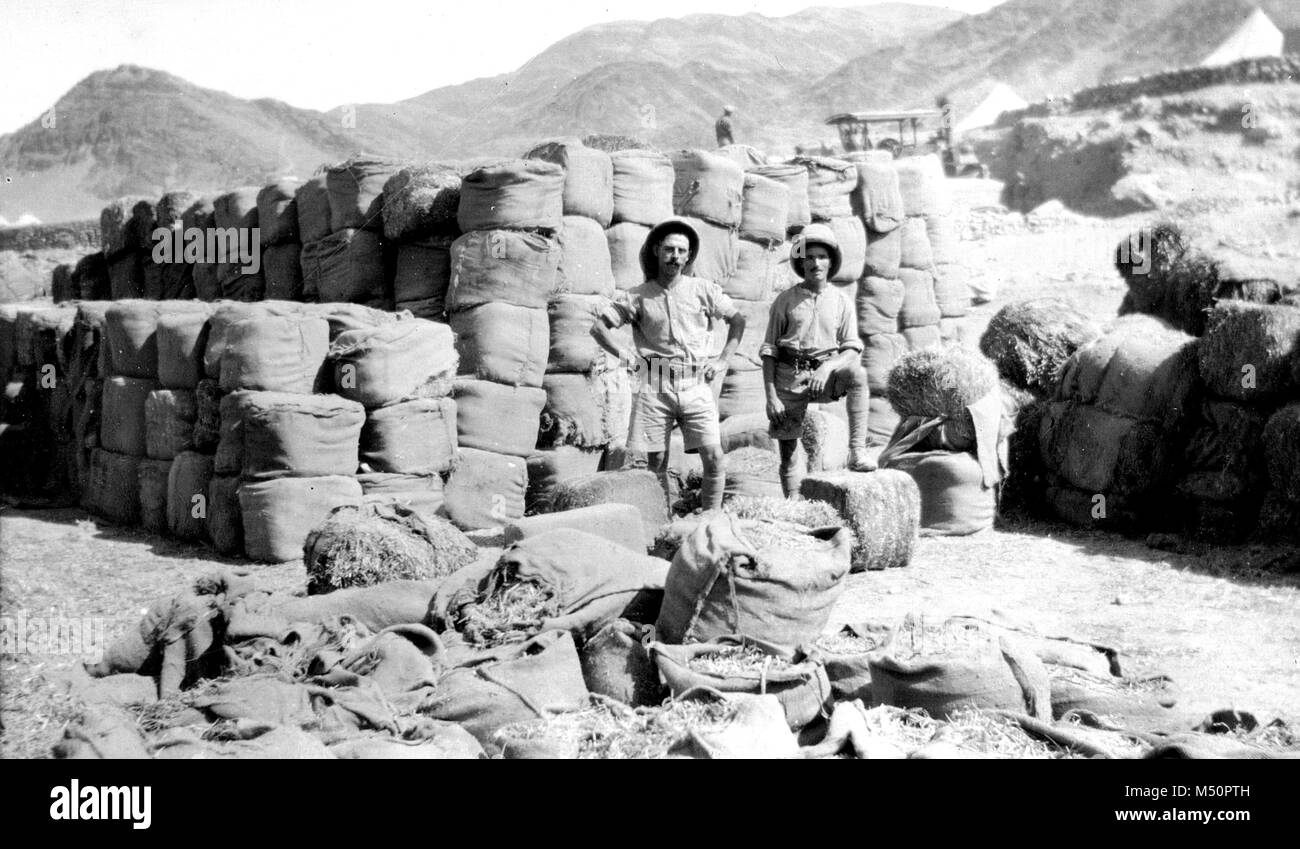 British Army Camp Land Khana Pakistan, circa 1919 during the third Afghan War Stock Photo