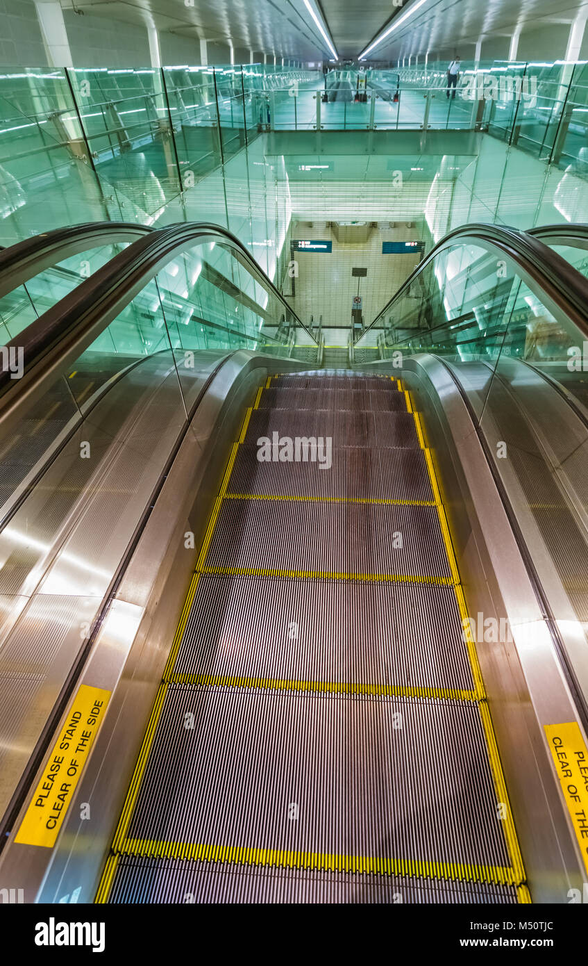 Escalators in the International Airport Stock Photo Alamy