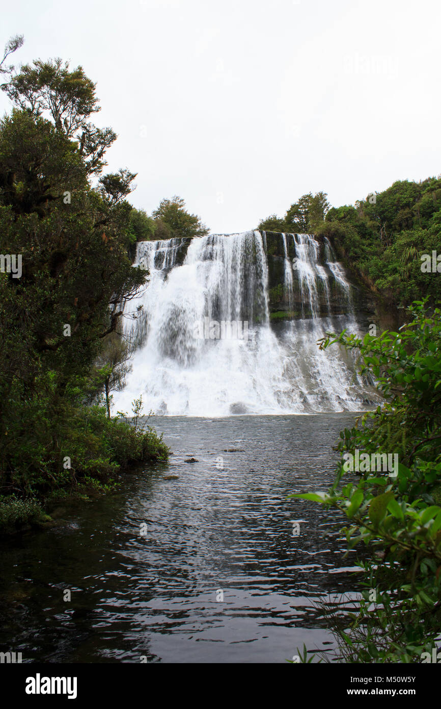 Waterfall in New Zealand Stock Photo - Alamy