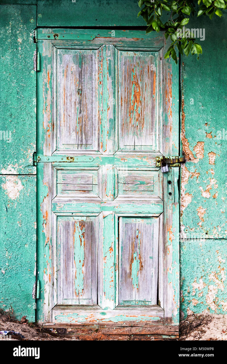 Antiquated wooden door hi-res stock photography and images - Alamy