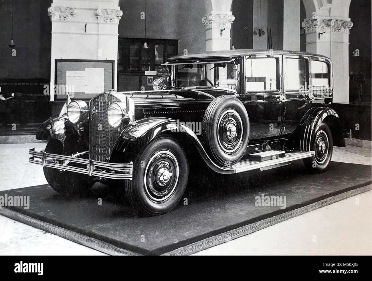 L'Isotta Fraschini donated to Pius XI by the Automobile Club of Milan on May 1, 1929. The initiative was parallel to that of Fiat. It was believed that the Pope, now free from the forced Vatican cloister following the signing of the Conciliation, would have needed a more prestigious Bianchi 20 car that had been given to him a few years earlier. Stock Photo