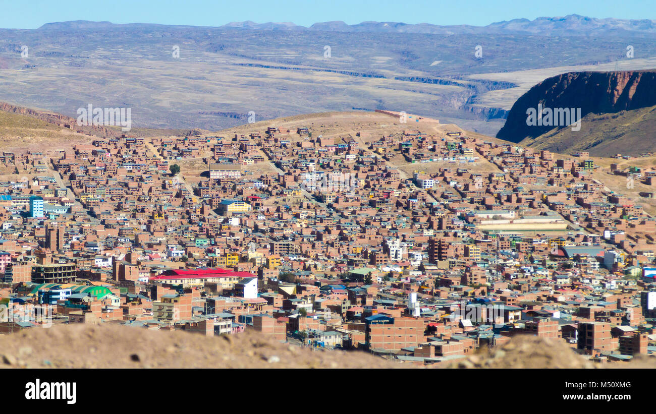 La Paz view from El Alto,Bolivia. Bolivian capital Stock Photo Alamy