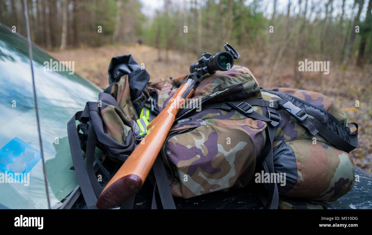 inspection of hunting weapons before hunting Stock Photo - Alamy