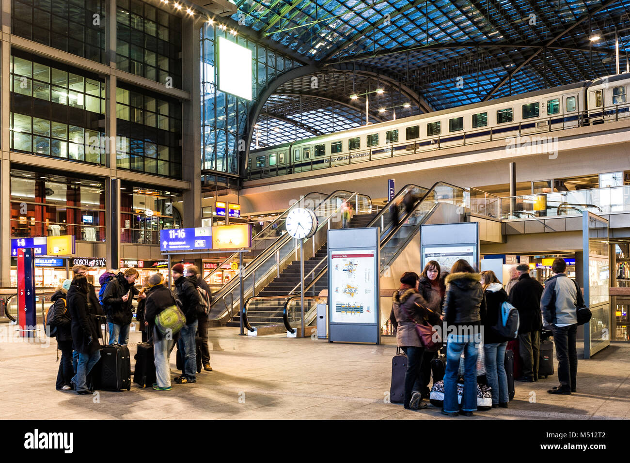 Berlin Central Train Station (Berlin Hauptbahnhof). Berlin, Germany. Stock Photo