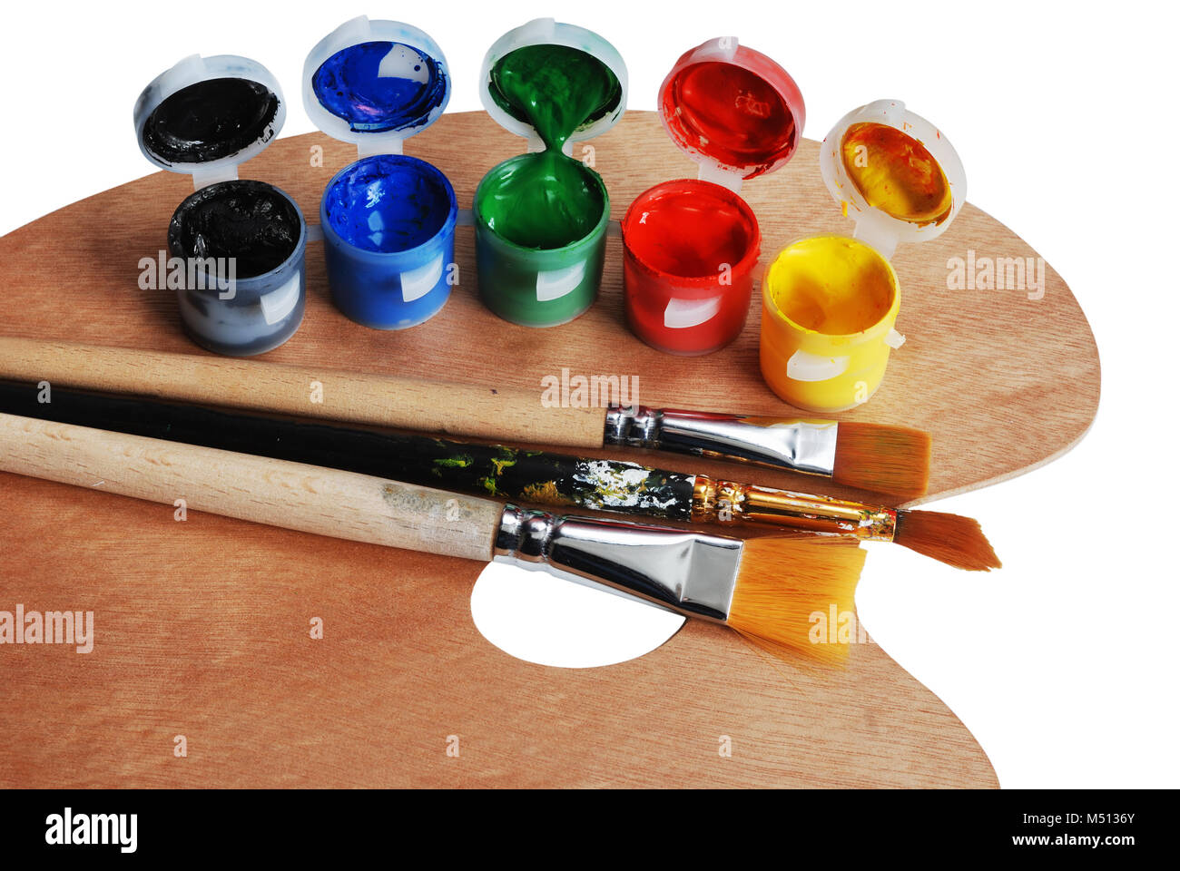 artist's wooden palette Stock Photo Alamy