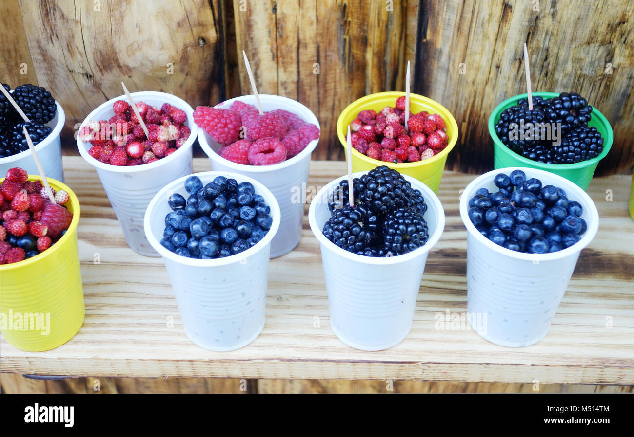 assorted berries Stock Photo
