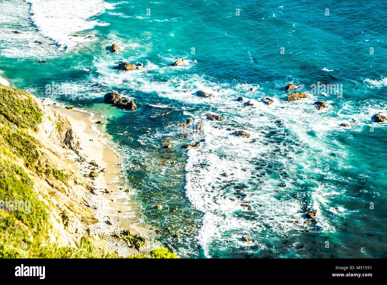 Big Sur california coastline on pacific ocean Stock Photo - Alamy