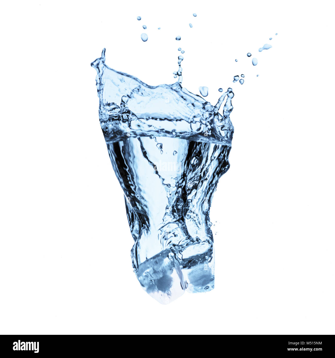 ice cube with water splashes, isolated on white Stock Photo - Alamy
