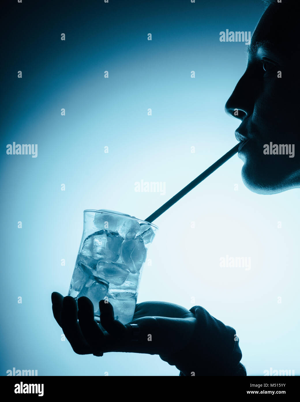 Drink water silhouette hi-res stock photography and images - Alamy