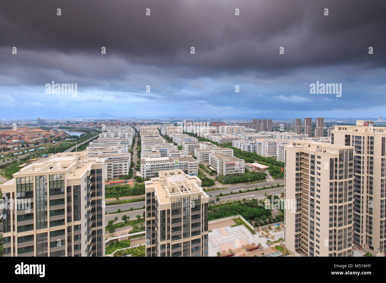Xiamen Binhai New Town in China Stock Photo Alamy