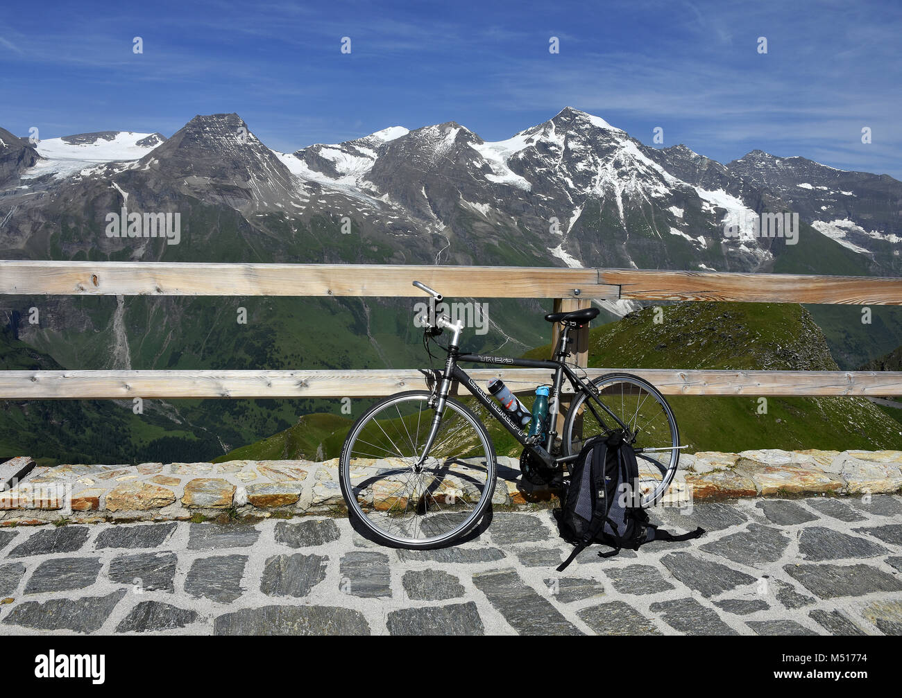 alps; Austria; Europe; Glockner Group; bicycling tour; Stock Photo