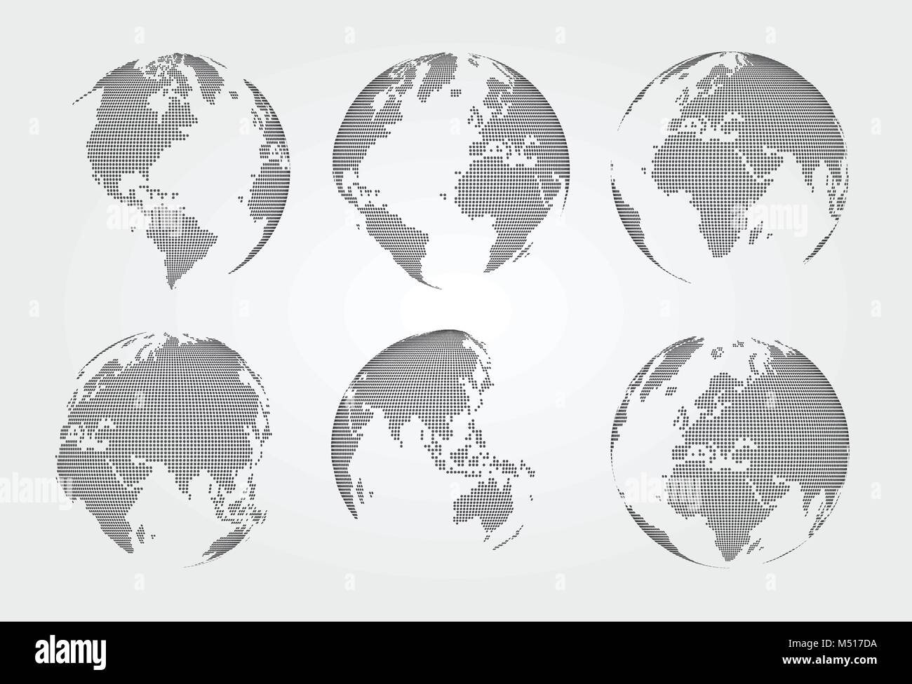 Set of world map . Dotted style . Vector Stock Vector Image & Art - Alamy